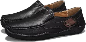 Men's Leather Loafers Slip On Shoes,Casual Fashion Business Arkget Office Driving Shoes for Men【includes Extra Insole】