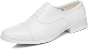 Mens Leather Oxfords Casual Shoes Dress Formal Leather Cap Toe Derby Shoes Lace Up Walking Fashion Low-top Formal Shoes for Wedding Prom Business