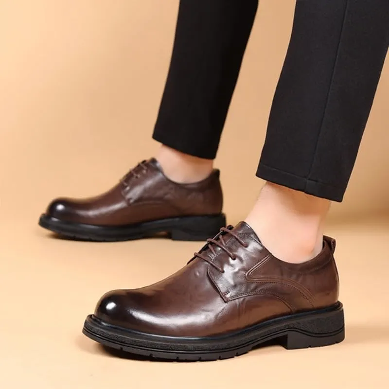 Mens Leather Shoes Pointed Toe Modern Leather Business Casual Scale Pattern Comfort Formal Shoes Formal Classic Design Tuxedo Oxford