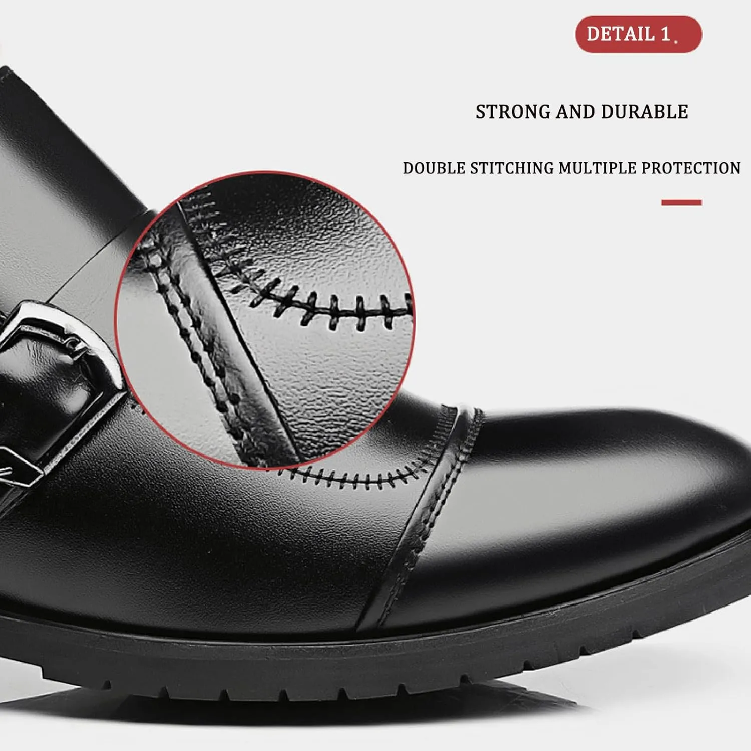 Men'S Monk Strap Formal Warm Loafers Comfortable Pointed Toe Fur Lining Slip On Business Oxfords Winter Office Wedding Formal Cotton Shoes