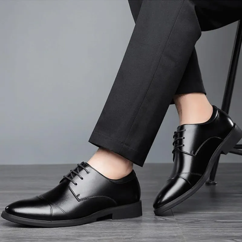 Mens Oxfords Fashion Casual Classic Pointed-Toe Formal Shoes Business Formal Wedding Party Shoes