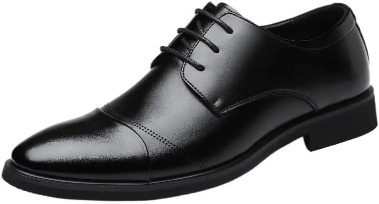 Mens Oxfords Fashion Casual Classic Pointed-Toe Formal Shoes Business Formal Wedding Party Shoes