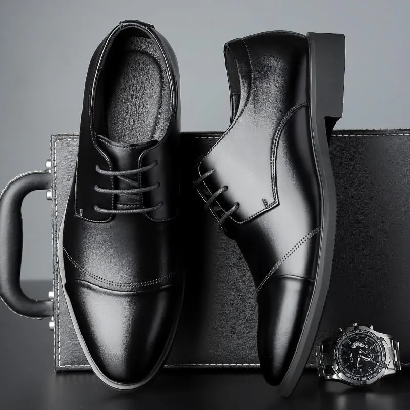 Mens Oxfords Fashion Casual Classic Pointed-Toe Formal Shoes Business Formal Wedding Party Shoes
