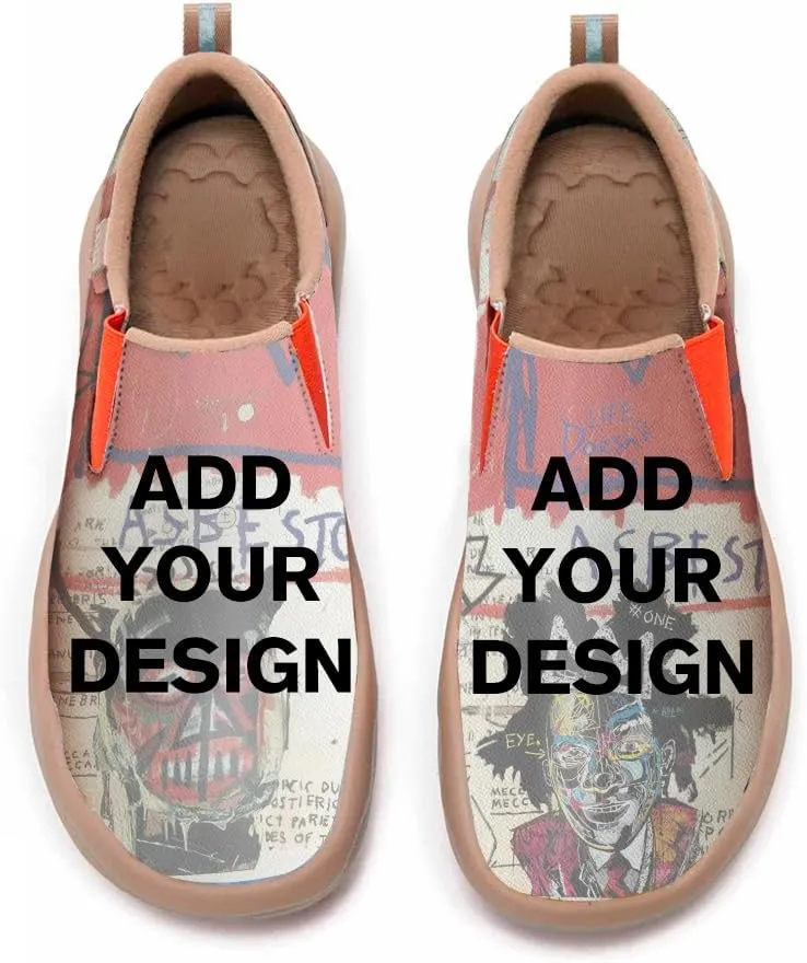 Men's Painted Travel Shoes Slip On Casual Comfortable Lightweight Flat Sole Wide Toe Animal Art 3D