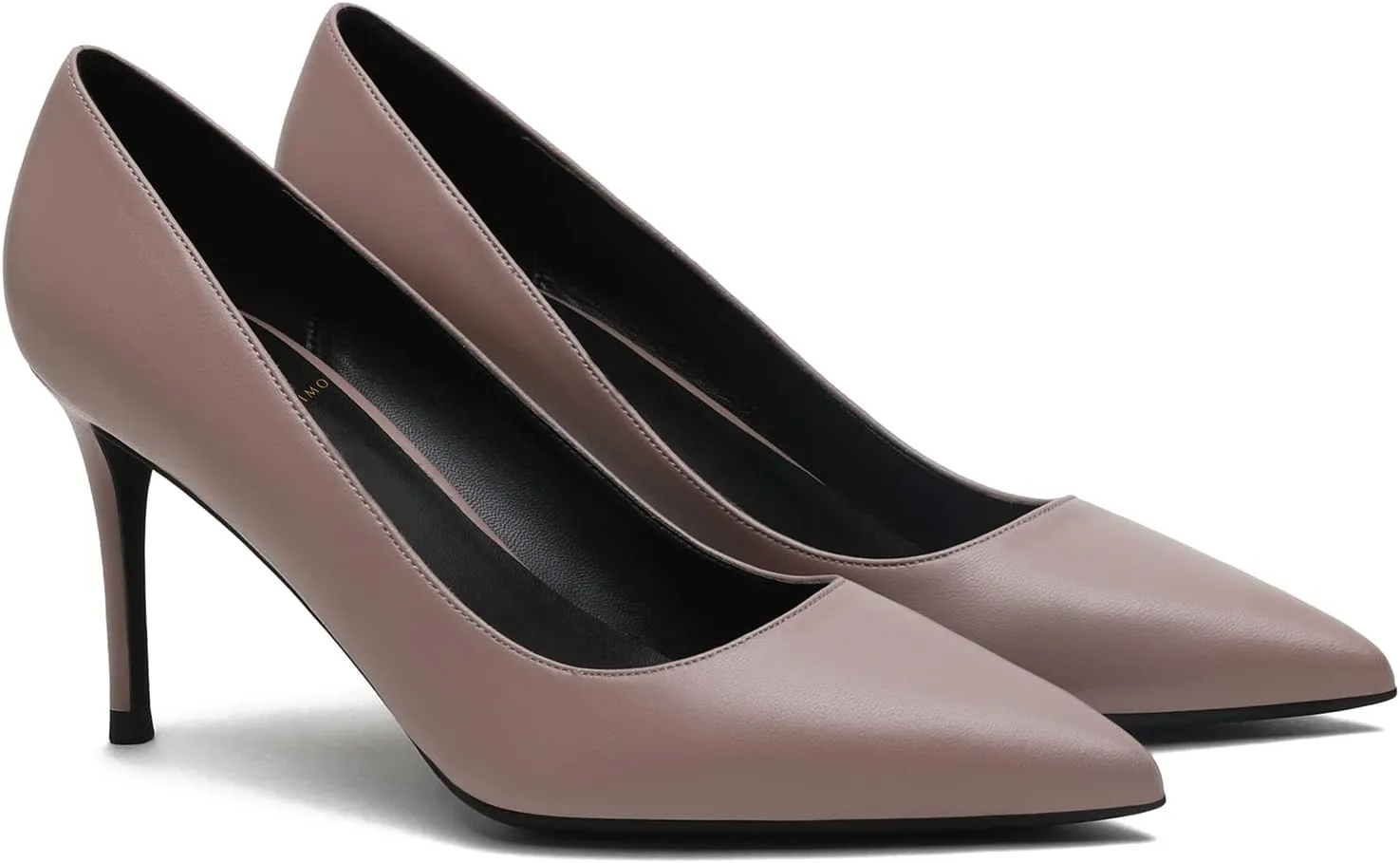 MOOMMO Women Classic High Heels Pumps Shoes Pointed Toe Slip On Satin Heels Stiletto Dress Shoes Pointed Closed Toe 3" Kitten Heel Sandals Office Ladies Bridal Wedding Party Formal Basic 4-13 M US