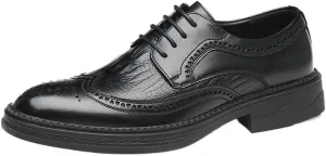 New Business Shoes Classic Lace-up Formal Tuxedo Shoes Men's Leather Dress Shoes Formal Work Shoes Modern Breathable Business Casual Comfort Formal Shoes