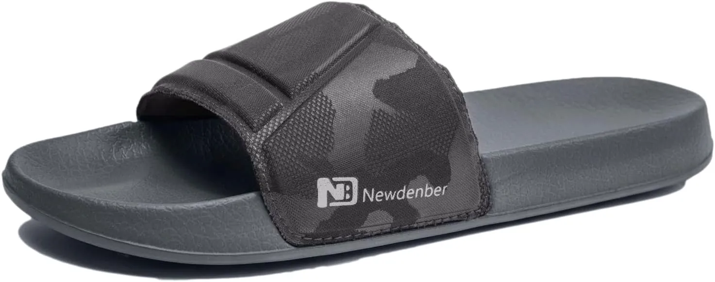 NewDenBer Men's Comfort Slide Sandals Lightweight EVA Rubber Slip on Sandals