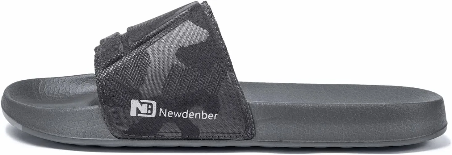 NewDenBer Men's Comfort Slide Sandals Lightweight EVA Rubber Slip on Sandals