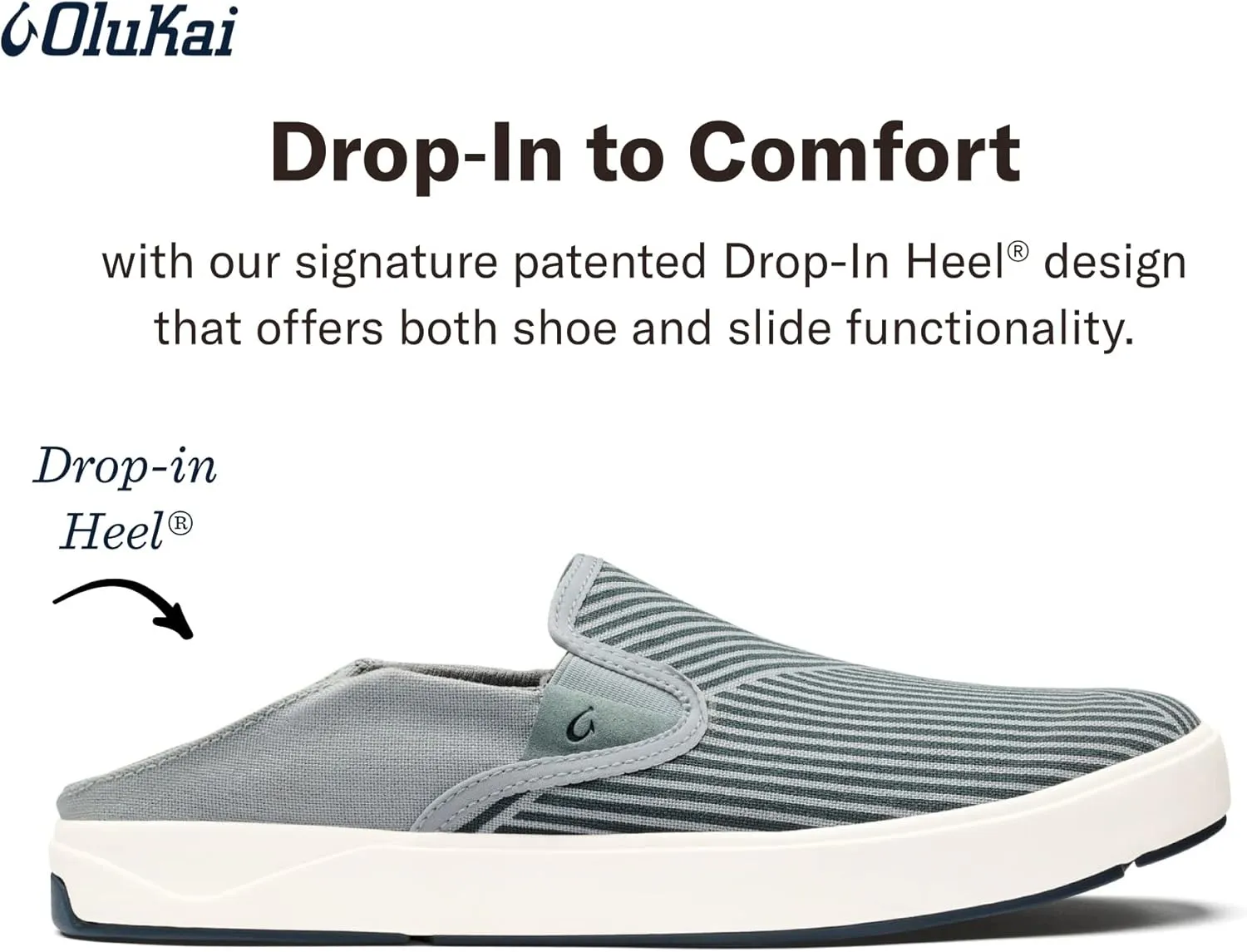 OLUKAI Lae'ahi Lole Men's Slip-On Sneakers, Lightweight & Breathable, Water Resistant & Wet Grip Soles