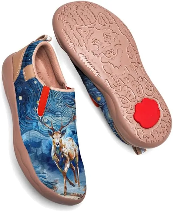 Onehorse Kids Loafers Slip-on Painted Sneakers Boys Girls Lightweight Comfortable Non-Slip Walking Shoes