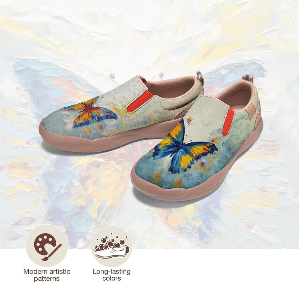 Onehorse Kids Loafers Slip-on Painted Sneakers Boys Girls Lightweight Comfortable Non-Slip Walking Shoes