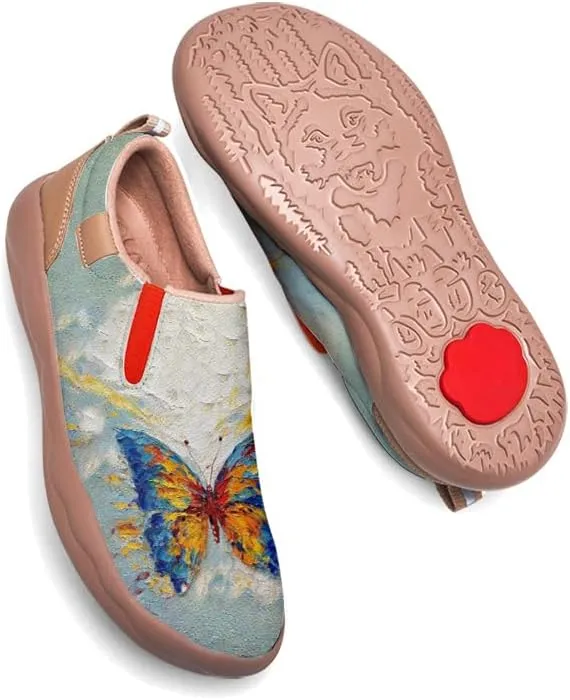 Onehorse Kids Loafers Slip-on Painted Sneakers Boys Girls Lightweight Comfortable Non-Slip Walking Shoes
