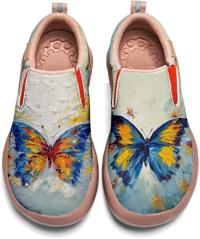 Onehorse Kids Loafers Slip-on Painted Sneakers Boys Girls Lightweight Comfortable Non-Slip Walking Shoes