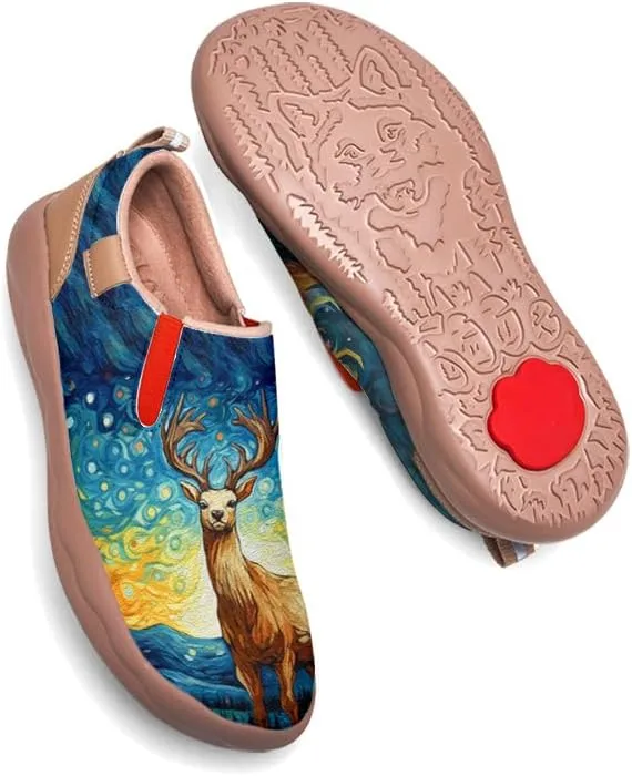 Onehorse Kids Loafers Slip-on Painted Sneakers Boys Girls Lightweight Comfortable Non-Slip Walking Shoes