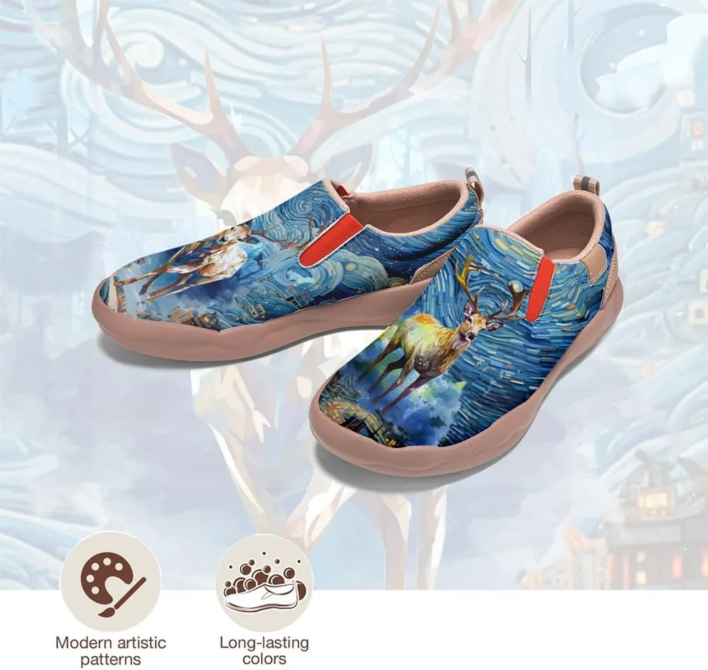 Onehorse Kids Loafers Slip-on Painted Sneakers Boys Girls Lightweight Comfortable Non-Slip Walking Shoes