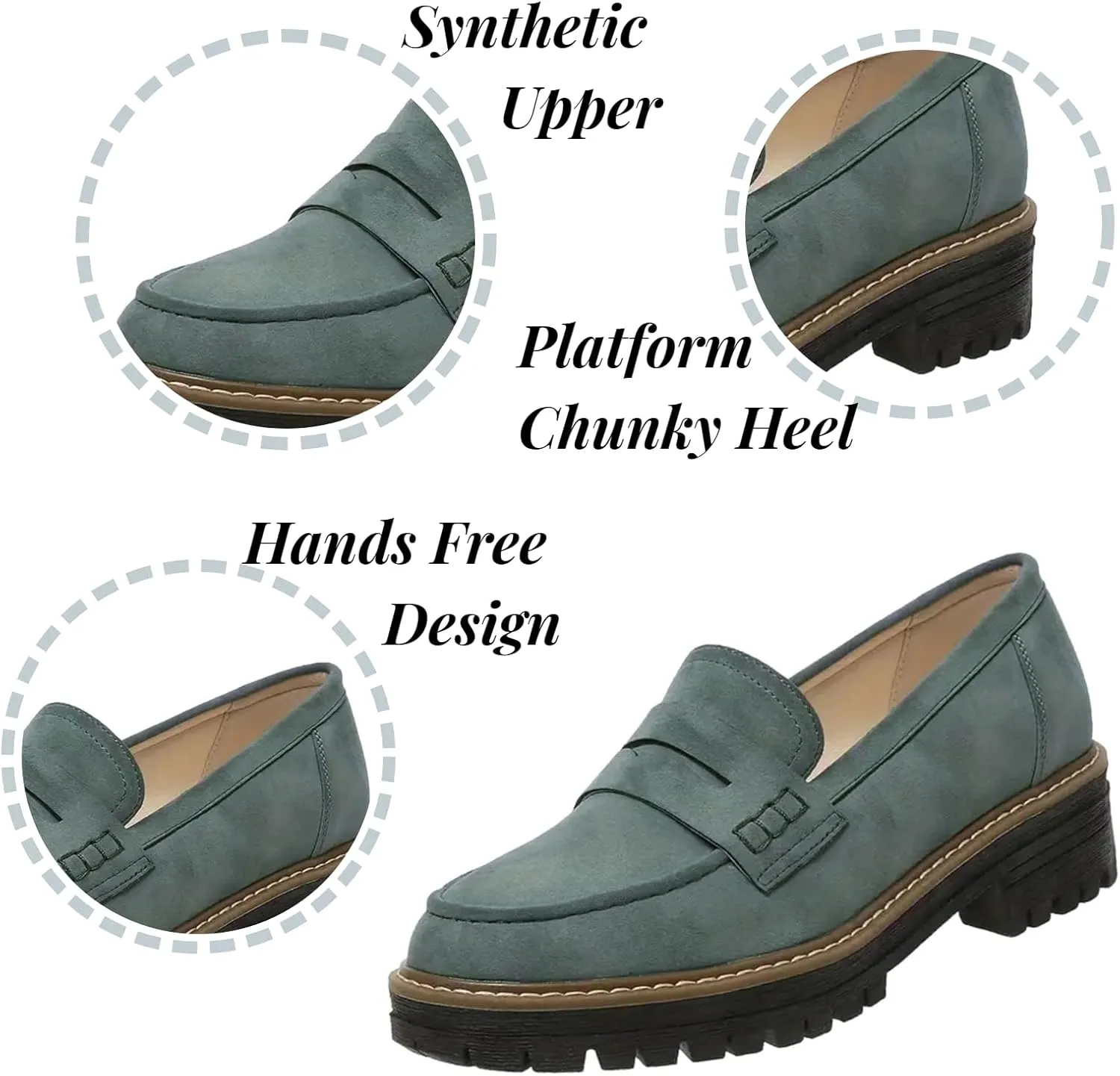 Orthopedic Shoes for Women Platform Loafers,Wide Toe Lightweight Casual Comfort Shoes,Slip-On Suitable for All Foot Shapes