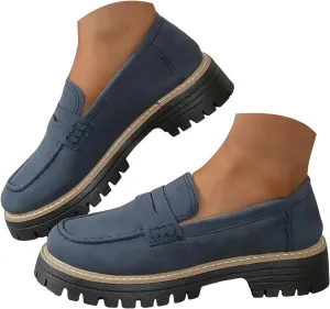 Orthopedic Shoes for Women Platform Loafers,Wide Toe Lightweight Casual Comfort Shoes,Slip-On Suitable for All Foot Shapes