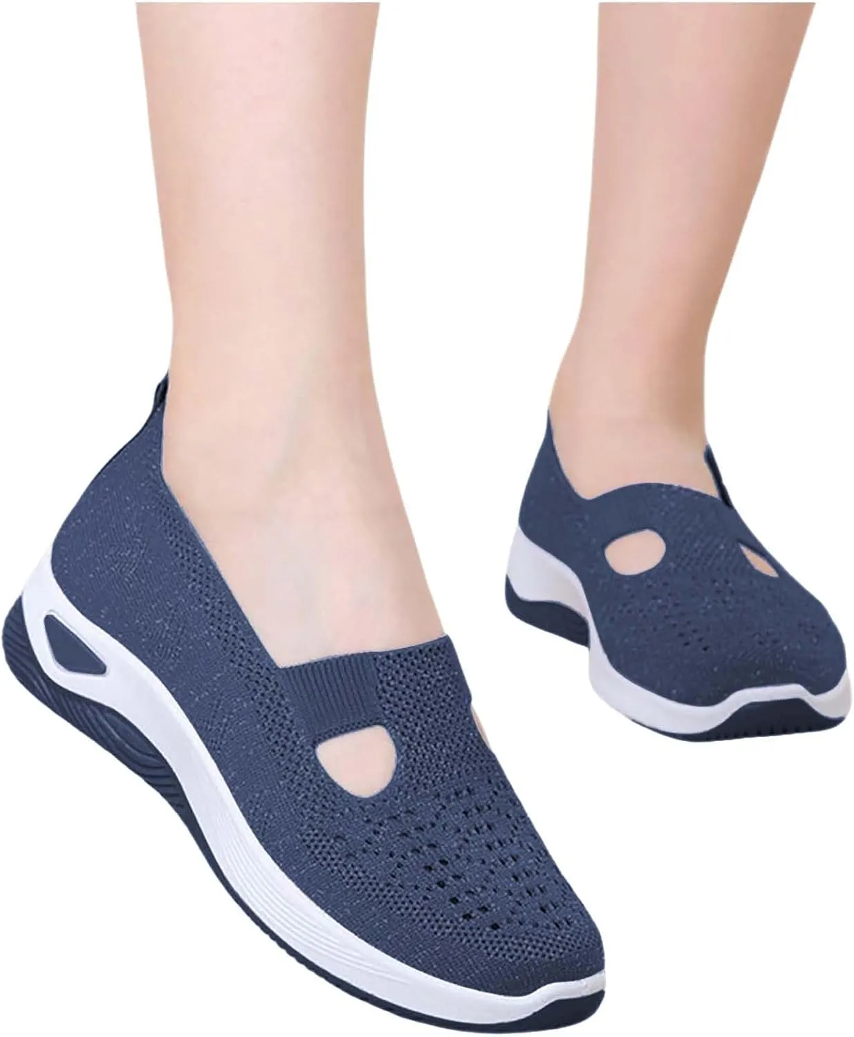 Orthopedic Shoes for Women Woven Slip on Walking Tennis Shoes Womens Food Service Dress Casual Shoes Slip On Sneakers Tennis Shoe Loafers Dress Shoe