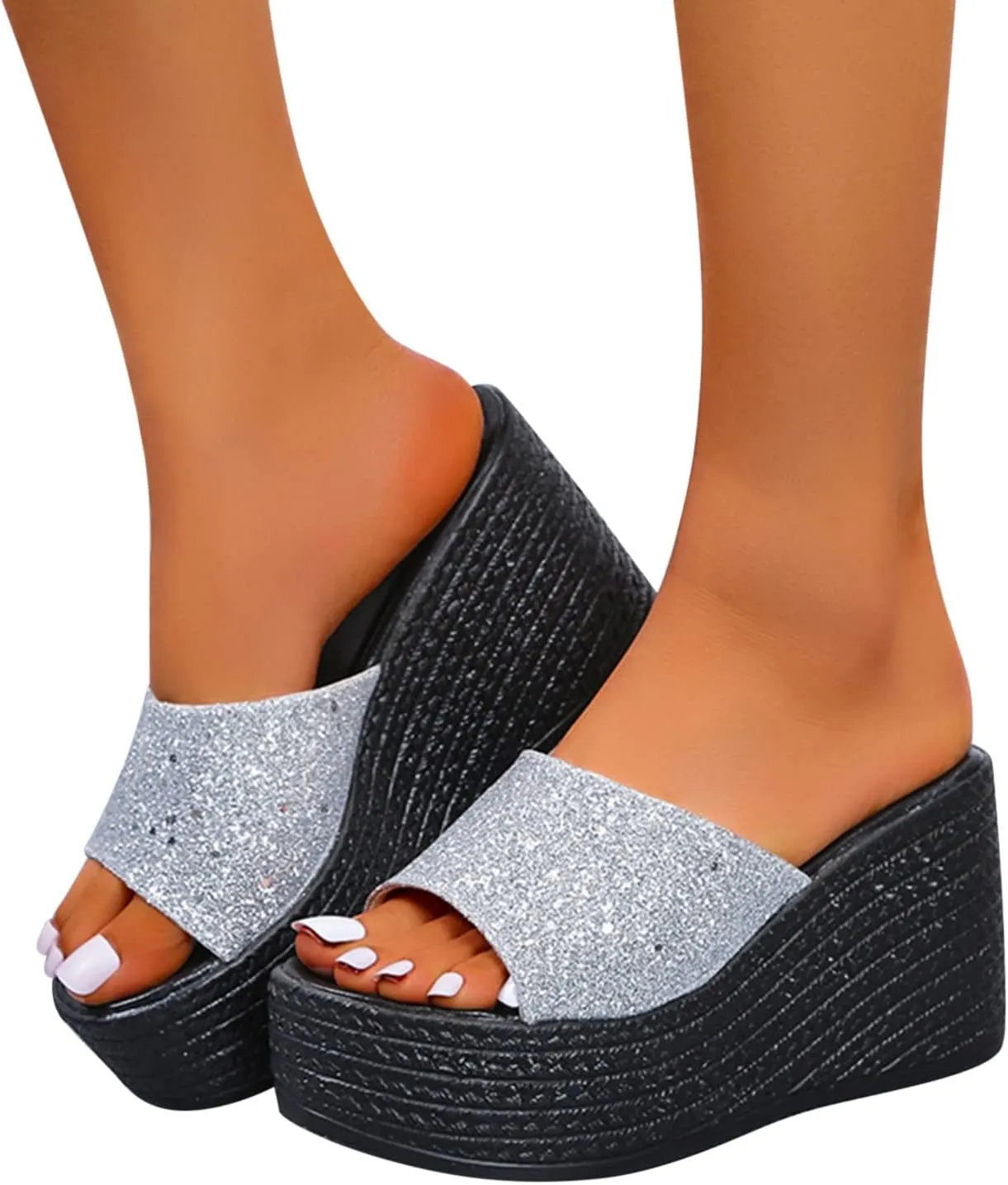 Platform Sandals Women Wedge Braided Espadrille Ankle Strap Lightweight Casual Beach Shoes Non-Slip Rubber Sole 2025 Spring and Summer Vacation