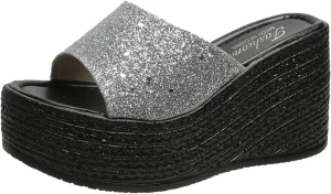 Platform Sandals Women Wedge Braided Espadrille Ankle Strap Lightweight Casual Beach Shoes Non-Slip Rubber Sole 2025 Spring and Summer Vacation