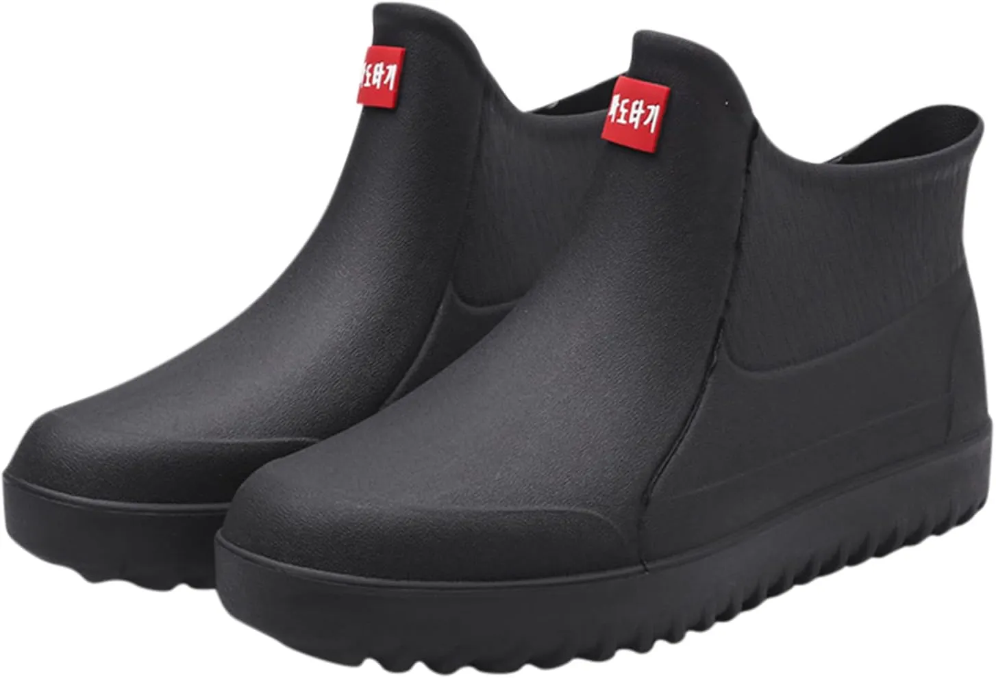 Rain Boots Women Comfortable Mens Grounded Footwear Ruffle Ankle Booties Barefoot Shoes Casual Fall Short Rain Boots for Women Waterproof Garden Shoes Chelsea Boots