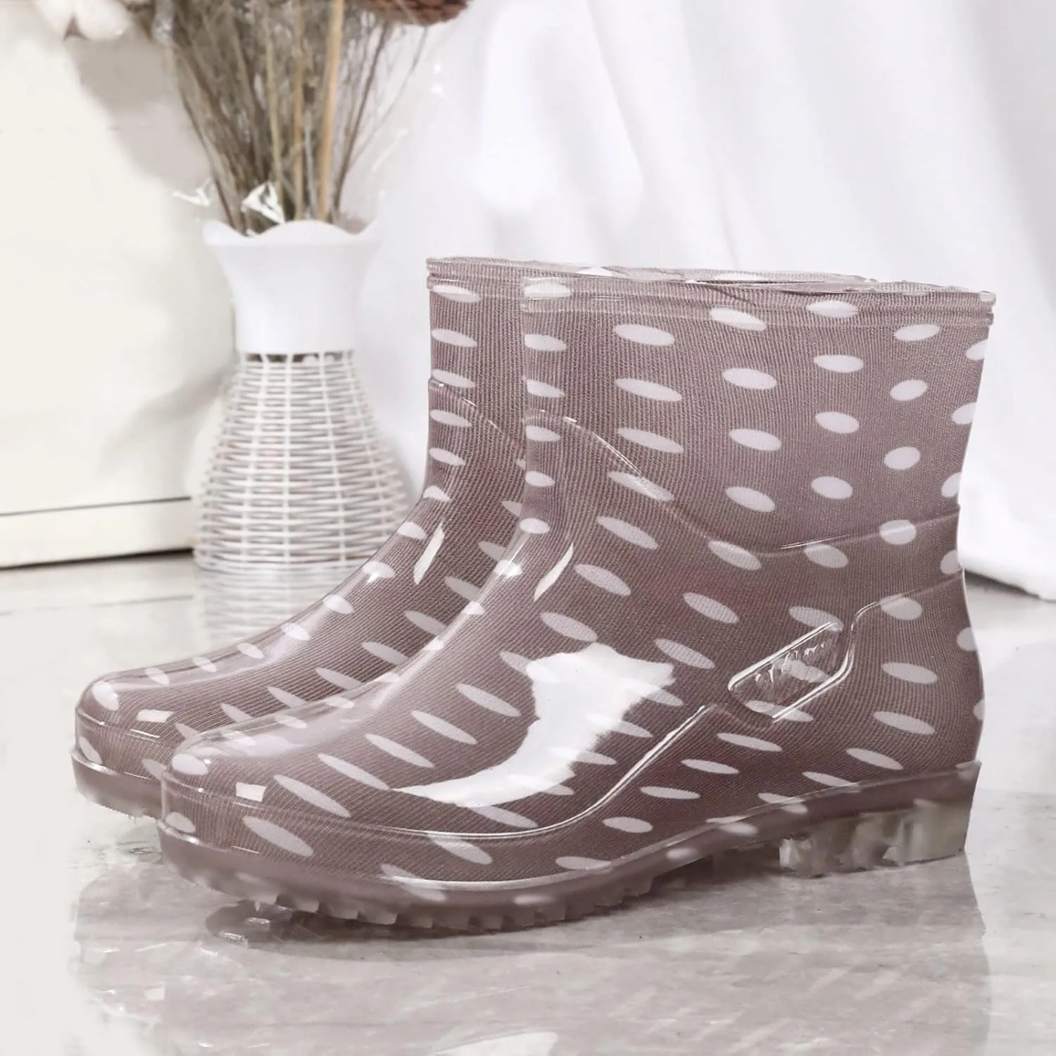 Rain Boots Women Wide Feet Mens Grounded Footwear Small Heel Booties Non Slip Work Barefoot Shoes Women's Mid Calf Rain Boots Waterproof Fashion Womens Chelsea Boots