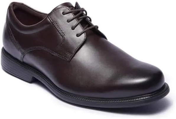 Rockport Men's Charles Road Plain Toe Oxford, Dark Brown, 8.5 Wide