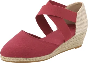 Roorsily Summer Versatile Sandals for Women Classic Slip On Thick High Heeled Sandals Casual Sandals Closed Toe Shoes