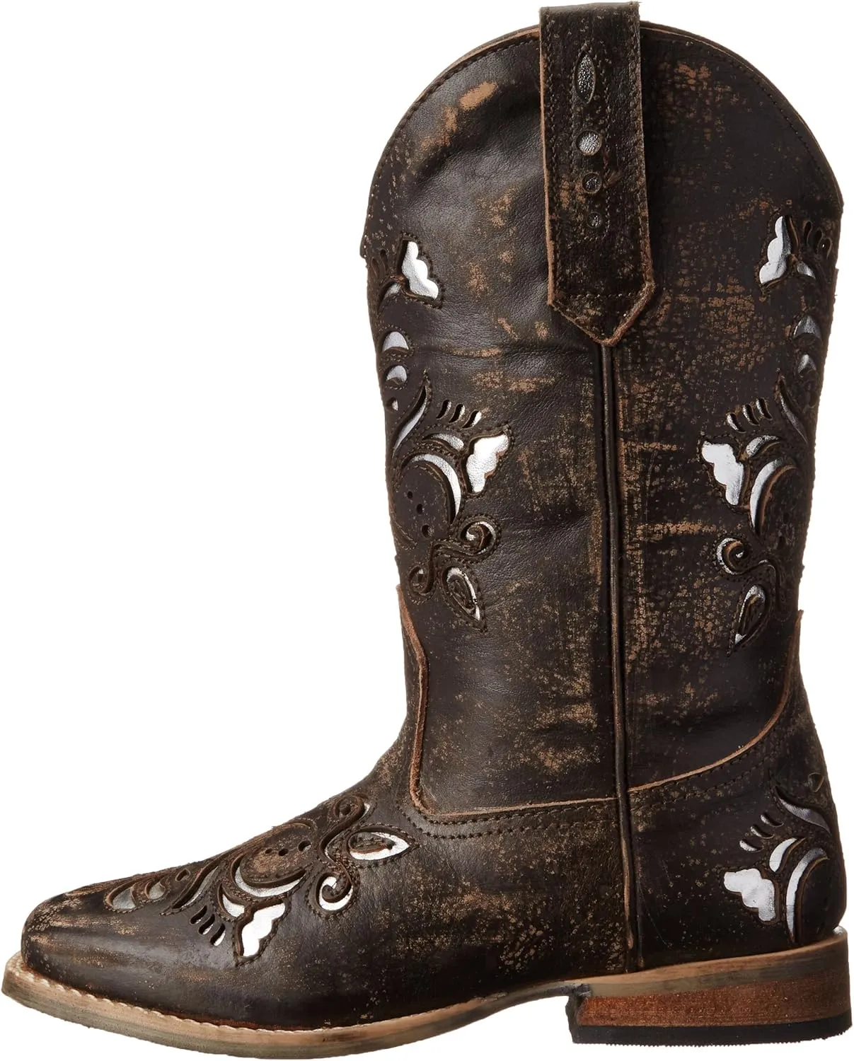 ROPER Kids Girls Belle Square Toe Casual Boots Mid Calf - Brown