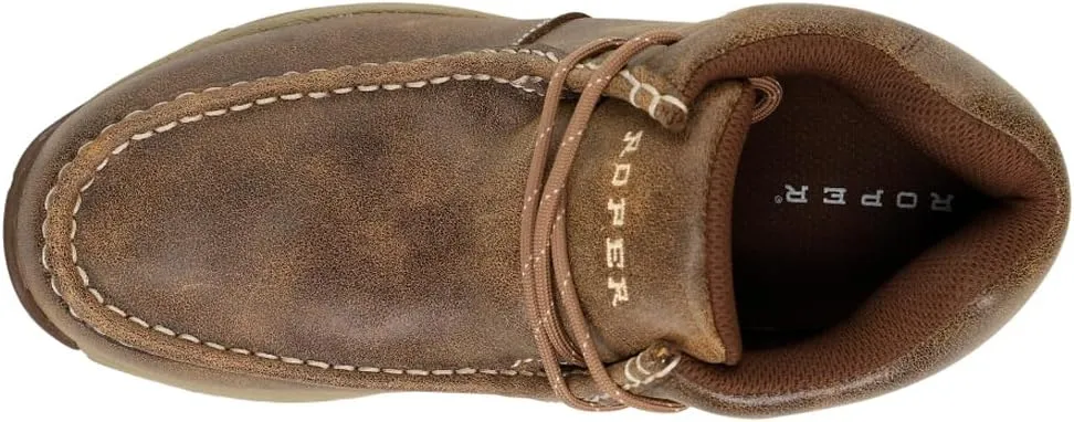 ROPER Mens Clearcut Round Toe Chukka Casual Boots Ankle - Brown