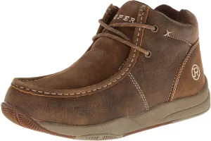 ROPER Mens Clearcut Round Toe Chukka Casual Boots Ankle - Brown