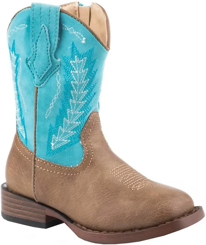 ROPER Toddler Boys Billy Casual Boots Mid Calf - Blue, Brown