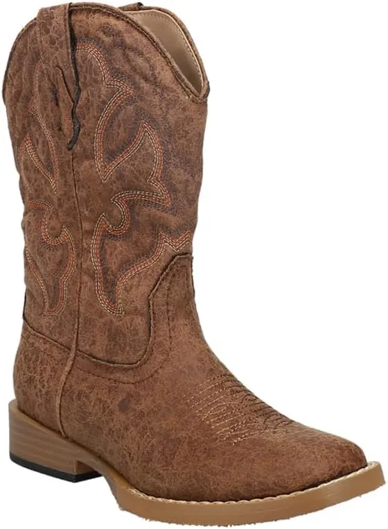 ROPER Toddler Boys Scout Square Toe Casual Boots Mid Calf - Brown