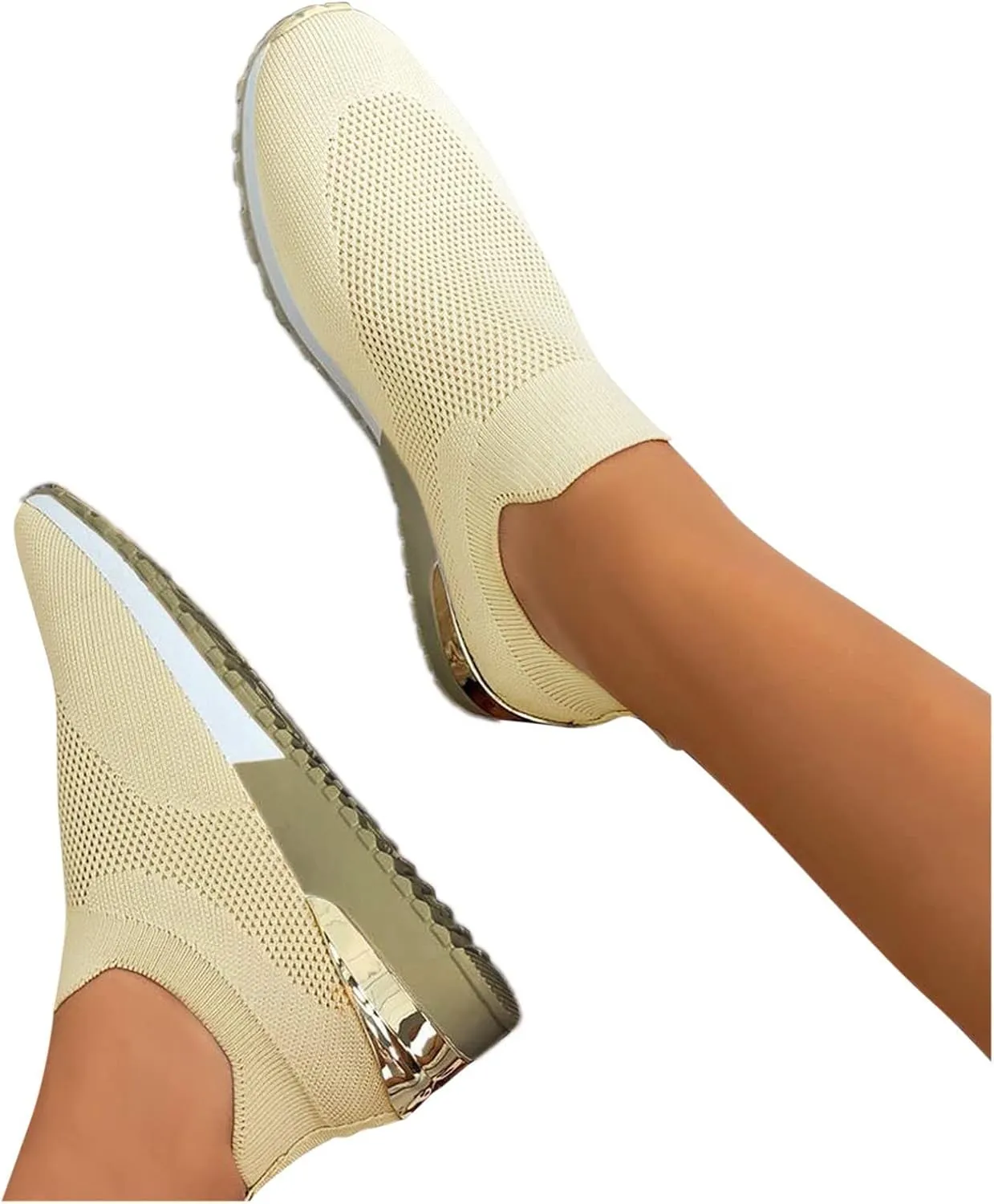 Running Shoes Womens Lightweight White Platform Sneakers Womens Walking Shoes Comfortable & Lightweight Loafers for Men Womens Slip On Sneakers with Arch Support