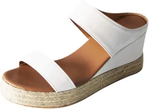Sandals for Women 2025 Orthopedic Platform Wedge Sandals for Women Summer Dressy Casual Slip on Breathable Wedges Beach Comfortable Outdoor Shoes