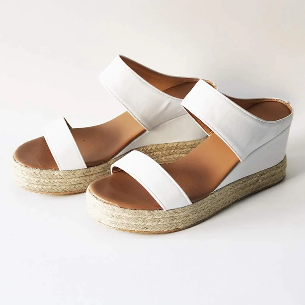 Sandals for Women 2025 Orthopedic Platform Wedge Sandals for Women Summer Dressy Casual Slip on Breathable Wedges Beach Comfortable Outdoor Shoes