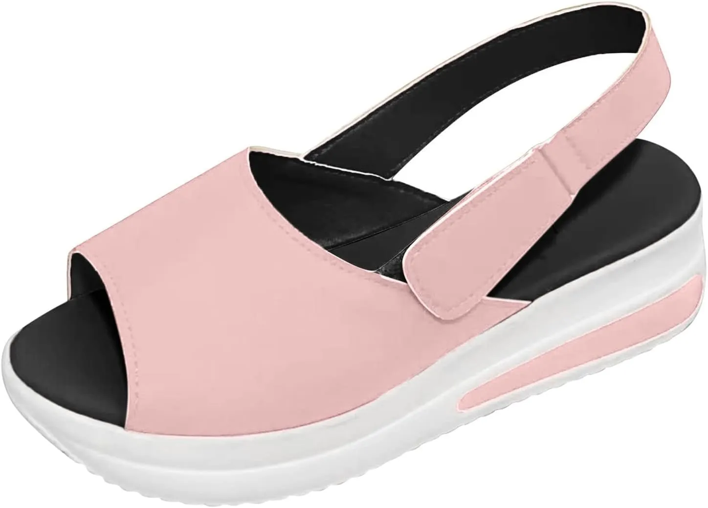 Sandals for Women Dressy, Summer Sandals for Women Strappy Platform Sandals Close Toe Wedge Shoes Comfy Sandals