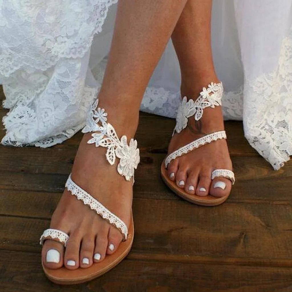 Sandals for Women Retro Bohemian Thong Sandals Roman Beach Gladiator Sandal Open Toe Summer Casual Flat Slipper