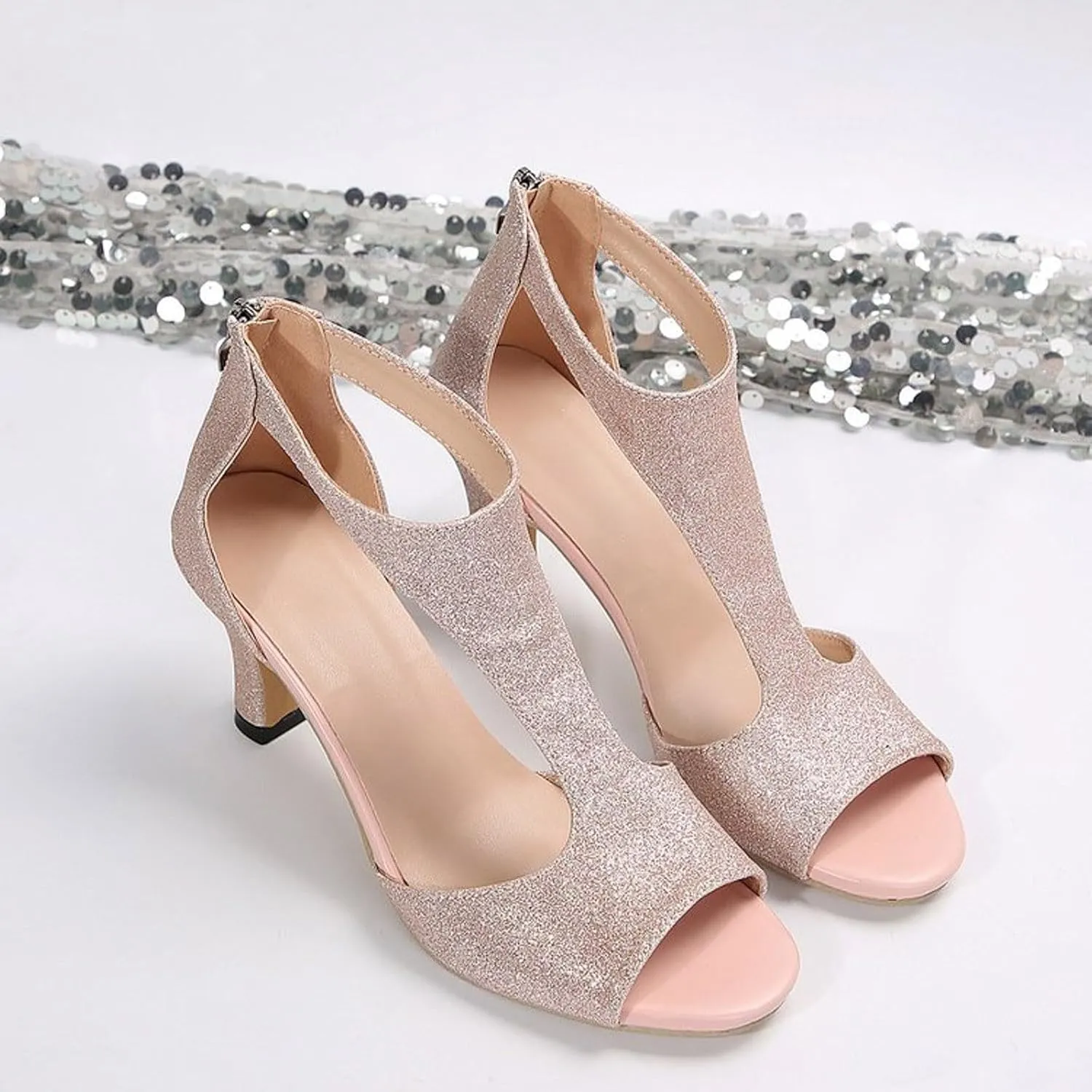 Sexy Slim High Heel Party Women Shoes High Heels Chunky Fashion Shoes Summer Women Sandals