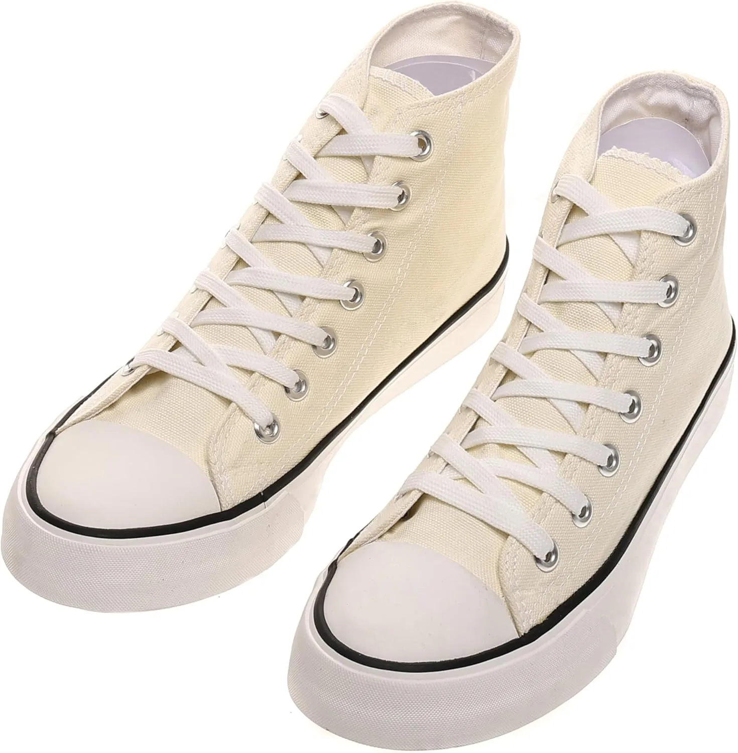 sharllen Men's High Top Canvas Sneakers Classic Casual Lace Up Canvas Shoes Comfortable Fashion Walking Shoes for Men