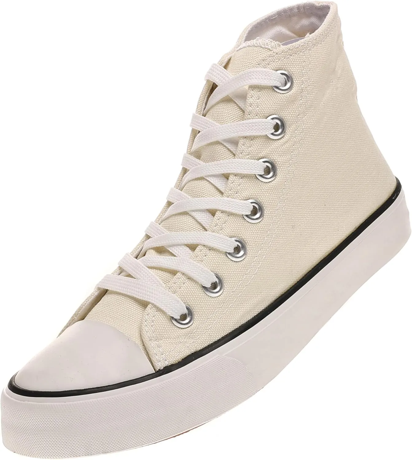 sharllen Men's High Top Canvas Sneakers Classic Casual Lace Up Canvas Shoes Comfortable Fashion Walking Shoes for Men