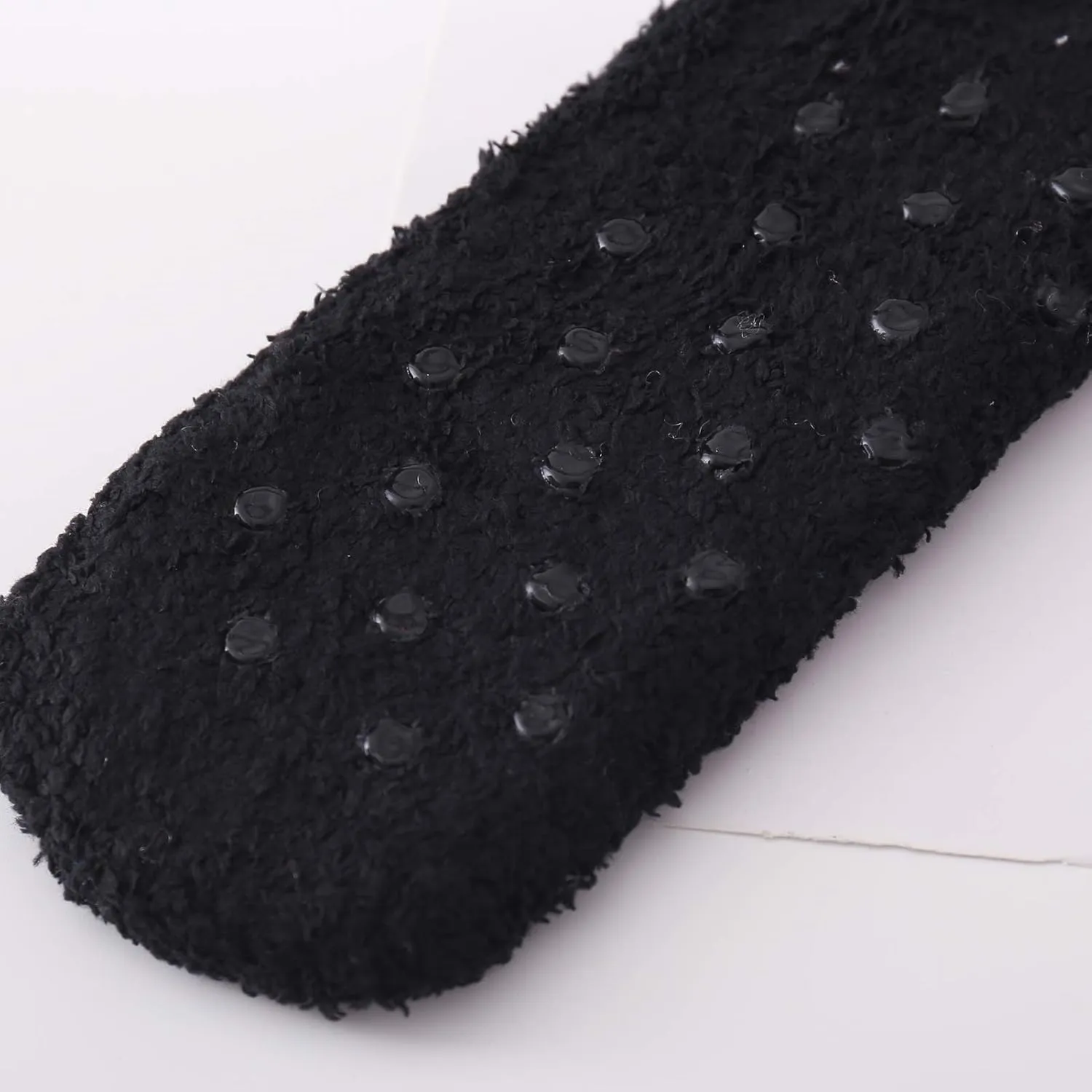 SKOLA 4/6 Pairs Cozy Winter Fuzzy Women Socks Grip Slippers Fluffy House Non Skid Microfiber Socks