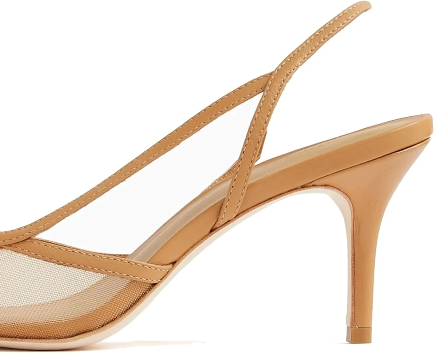 Sling Back Heels Women Fashionable and Elegant Slingback Kitten Heels for Women with Pointed Tip Breathable Comfort