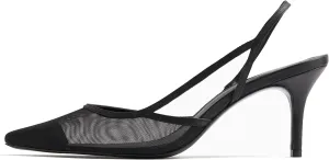 Sling Back Heels Women Fashionable and Elegant Slingback Kitten Heels for Women with Pointed Tip Breathable Comfort