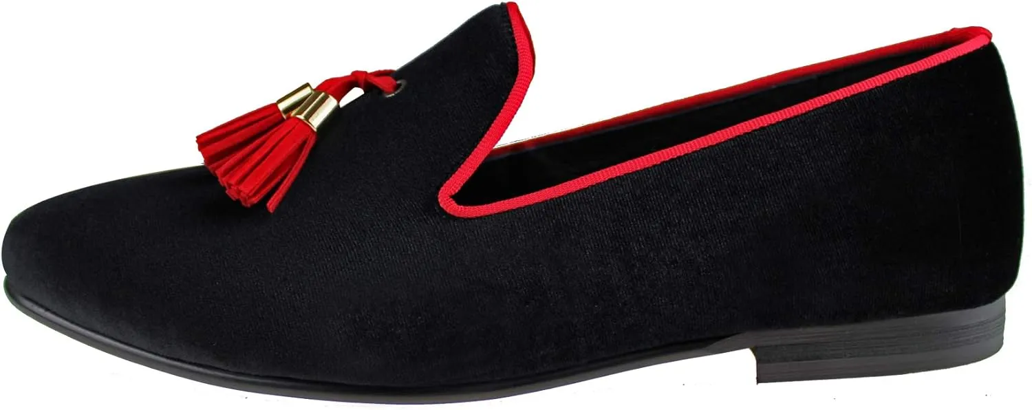 Slip On Formal Dress Shoes Men Velvet Tuxedo Loafers
