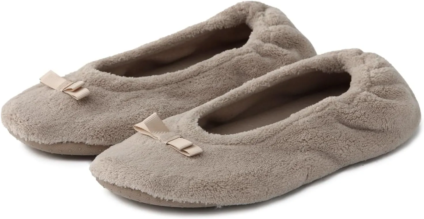 Slippers Women Size 11 Ballet Slippers Women Flats Fuzzy Slip-On Soft Lightweight Indoor Comfort Ballet Shoes