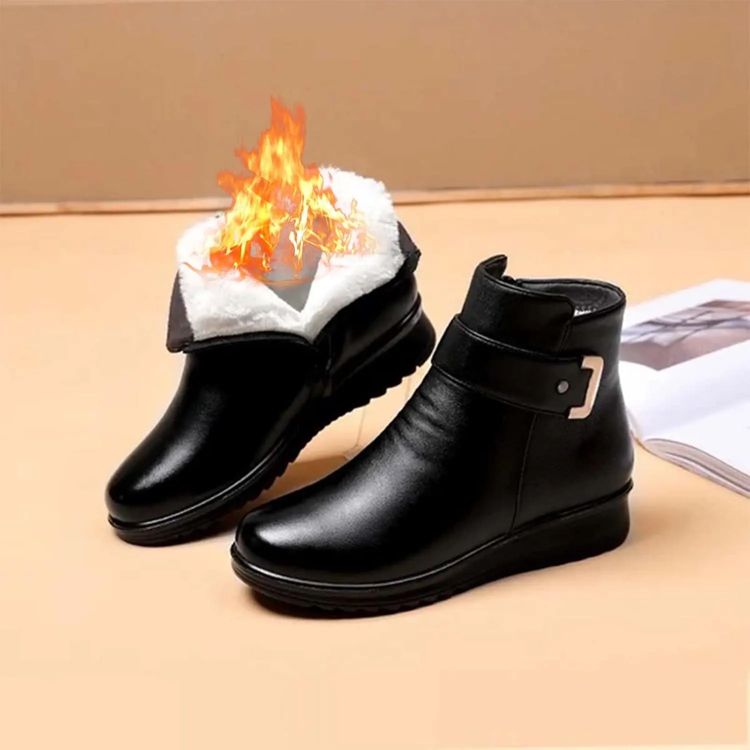Snow Boots for Women Waterproof Slip On Warm Boots for Ladies Snow Boots Womens Winter Ankle Boots Ladies Womens Snow Boot Ankle Boots for Women Knee High Snow Booties Men