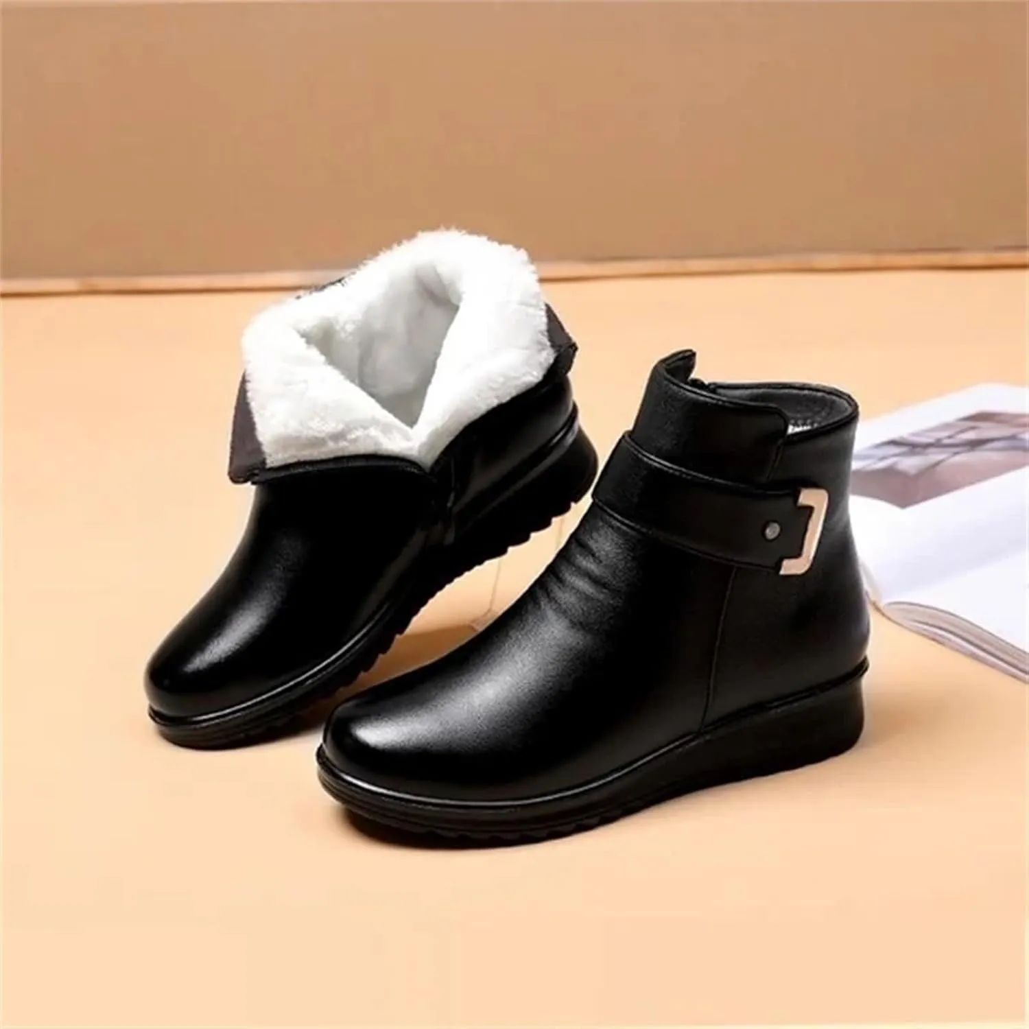 Snow Boots for Women Waterproof Slip On Warm Boots for Ladies Snow Boots Womens Winter Ankle Boots Ladies Womens Snow Boot Ankle Boots for Women Knee High Snow Booties Men