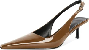 Soireelady Womens Pointed Toe Slingback Heels Kitten Low Heel Pumps Party Dress Shoes 2 Inch