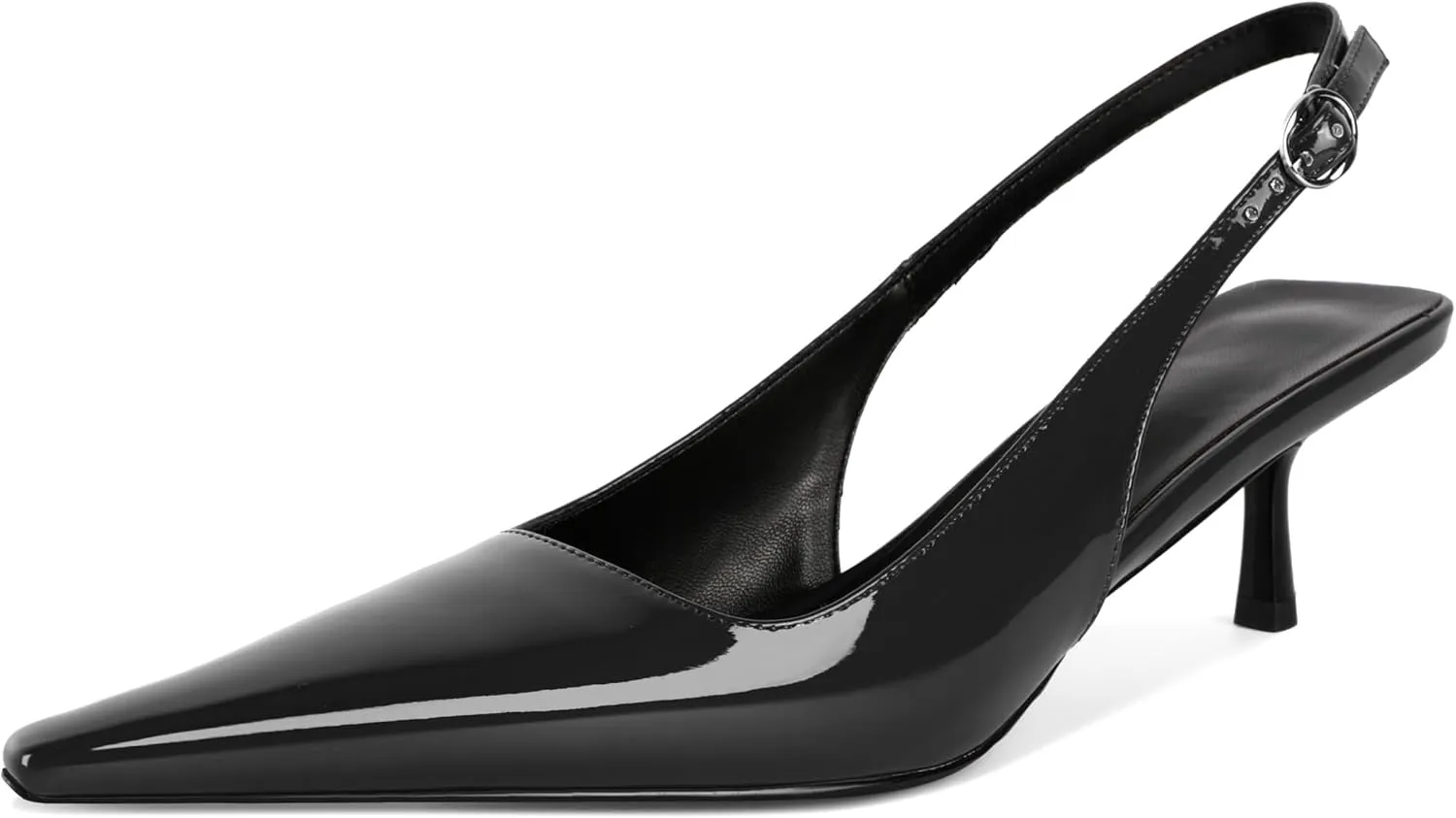 Soireelady Womens Pointed Toe Slingback Heels Kitten Low Heel Pumps Party Dress Shoes 2 Inch